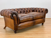 Chatsworth Large Chesterfield Sofa,Hand Antique Bangkok Leather
